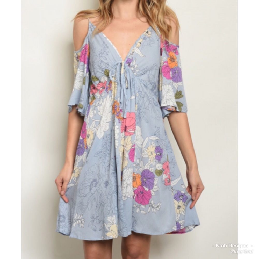 💝LAST 1! Spring Palette Floral Dress Fit n Flare - Picture 6 of 6